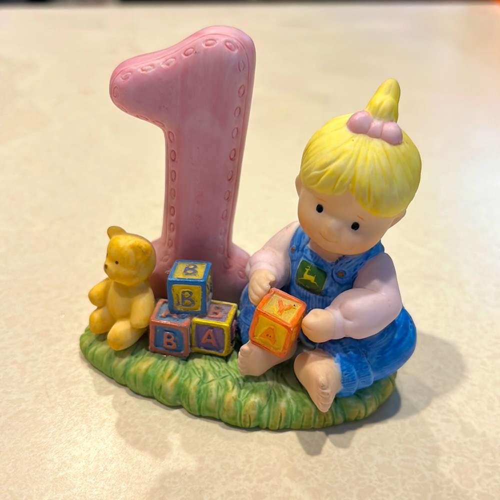 John Deere ceramic birthday figurines